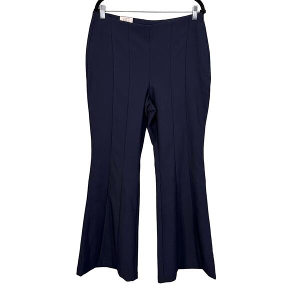 INC INTERNATIONAL CONCEPTS Pants 12 Bootcut Flare Leg Mid Rise Pleated Blue NWT - Picture 1 of 11